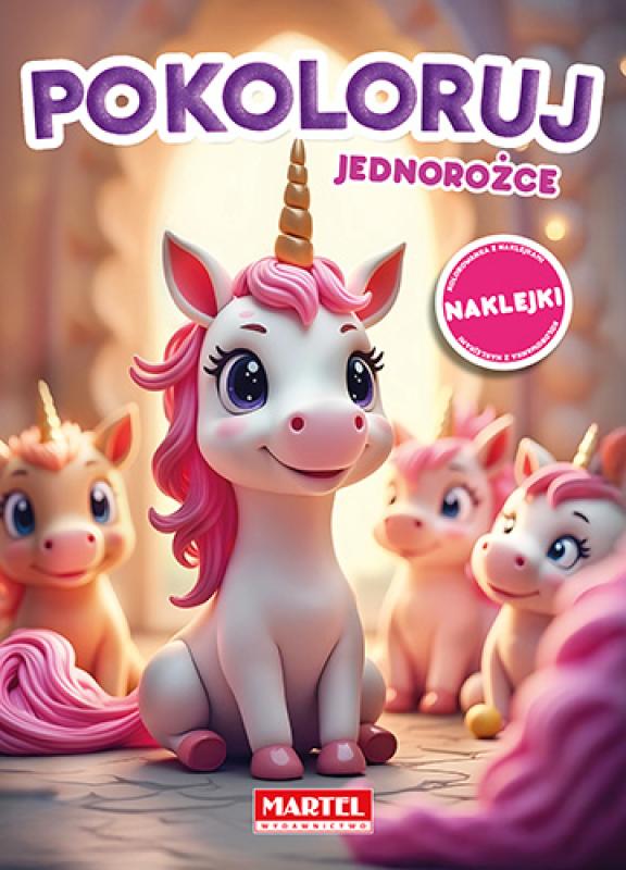 Pokoloruj Jednorożce z naklejkami Martel