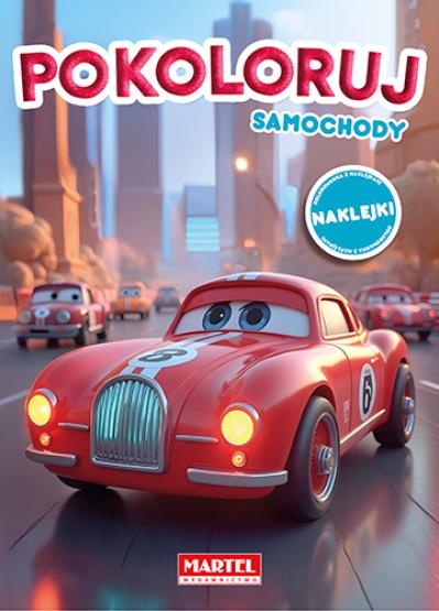 Pokoloruj Samochody  z naklejkami Martel