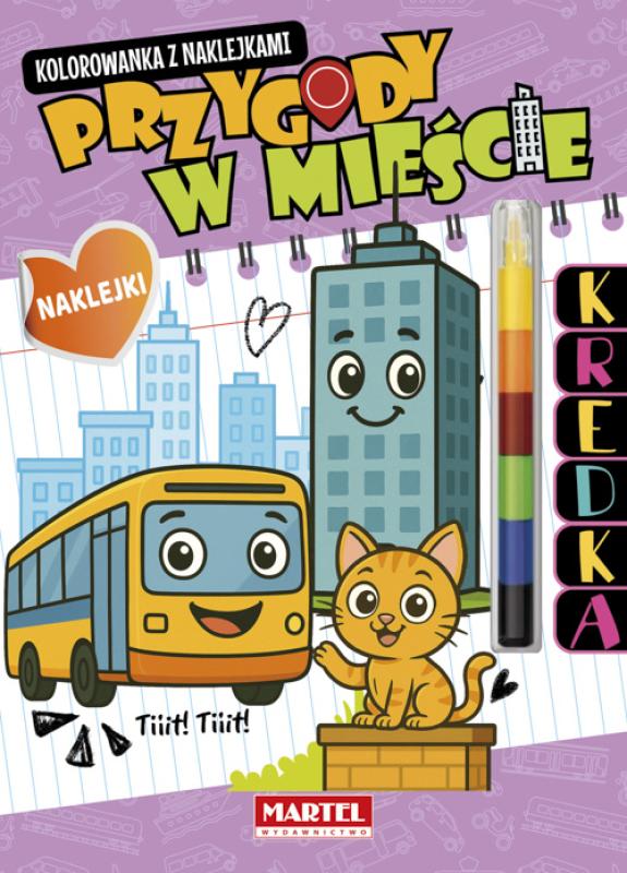 Modułowa kredka Przygody w mieście z naklejkami Martel