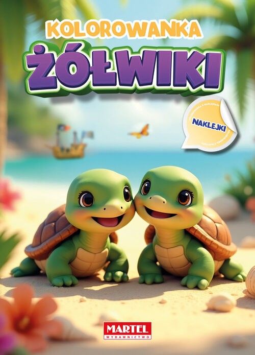 Kolorowanka Żółwiki z naklejkami Martel