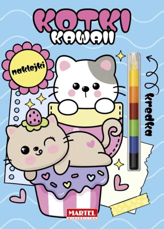 Modułowa kredka. Kawaii Kotki z naklejkami Martel