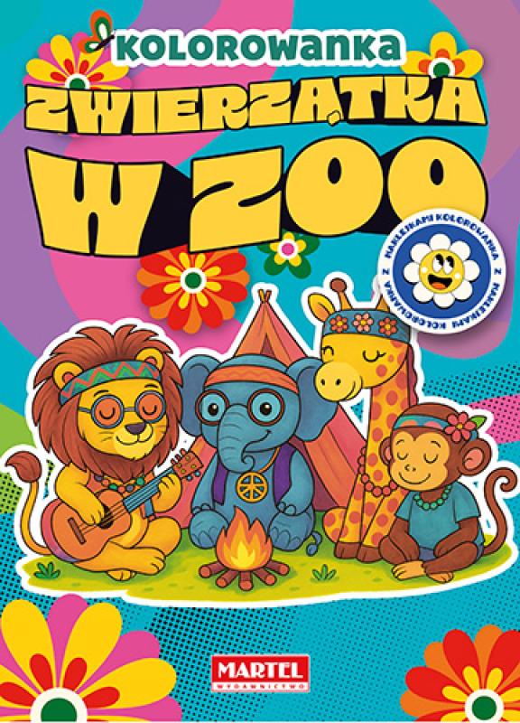 Kolorowanka hip Zwierzątka w zoo z naklejkami Martel