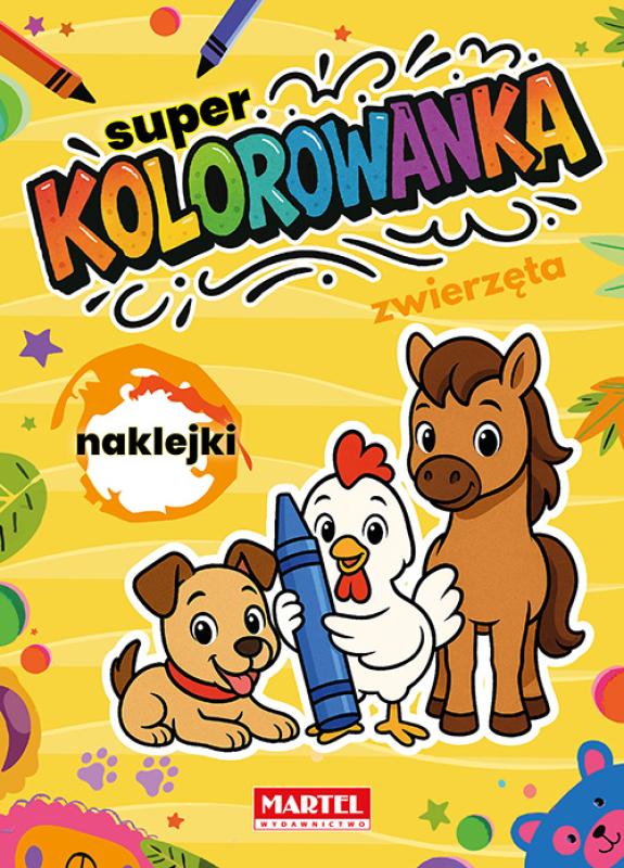 Kolorowanka Super Zwierzęta z naklejkami Martel