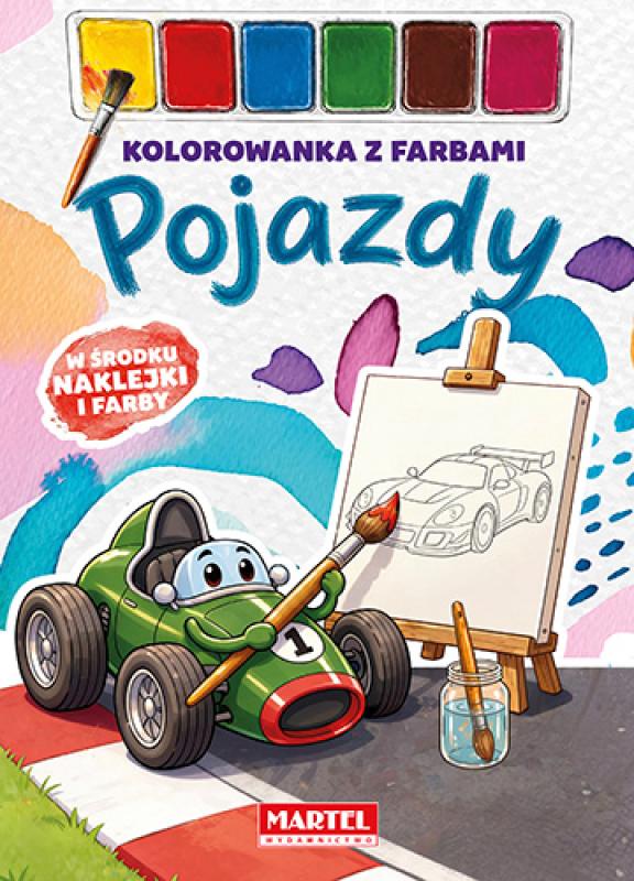 Kolorowanka z farbami. Pojazdy Martel
