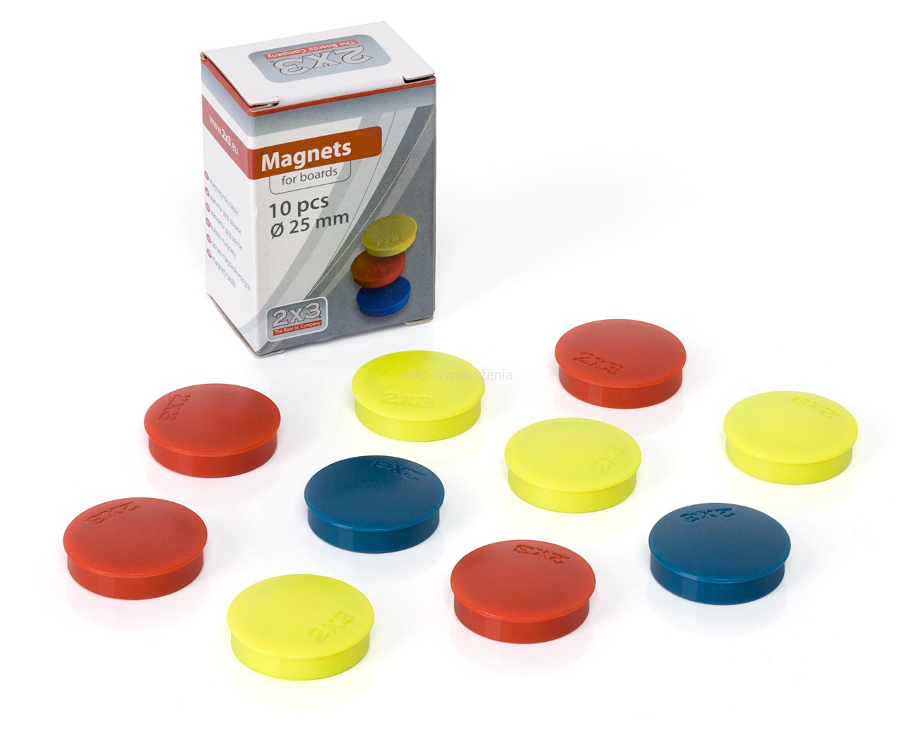 Magnesy okrągłe 2x3 25mm/10szt