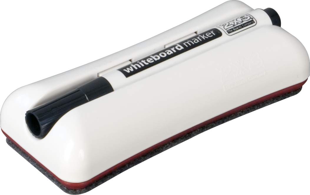 Gąbka magnetyczna do tablic DUO z markerem 2x3