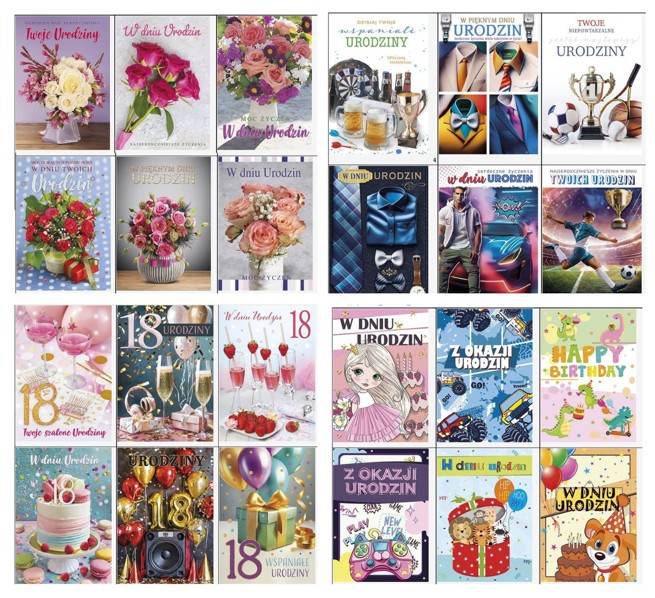 Kartka B6 brokat Polmak (B6B)