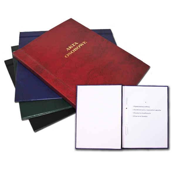 Teczka do akt osobowych z wąsami Barbara zielona