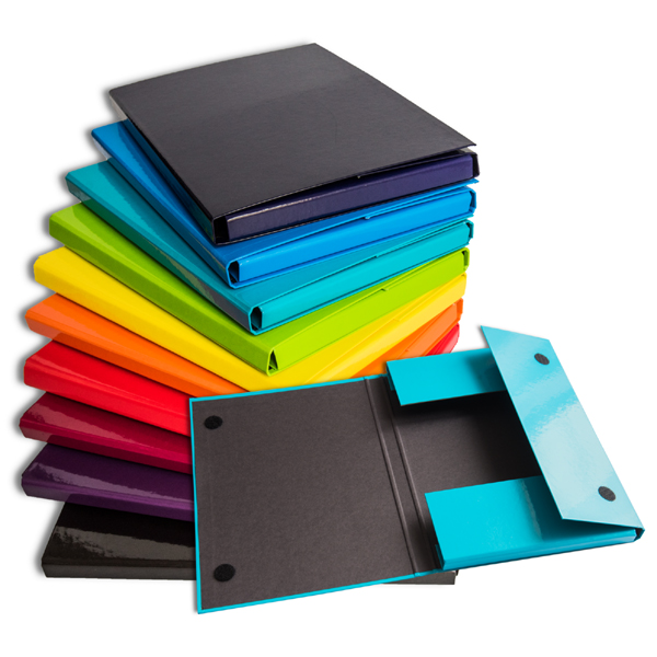 Teczka skrzydłowa na rzep A4/3cm Barbara czarna