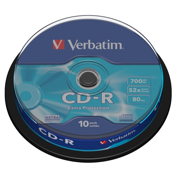 Płyta CD-R Verbatim 700MB x52 Cake Extra Protection 10szt.