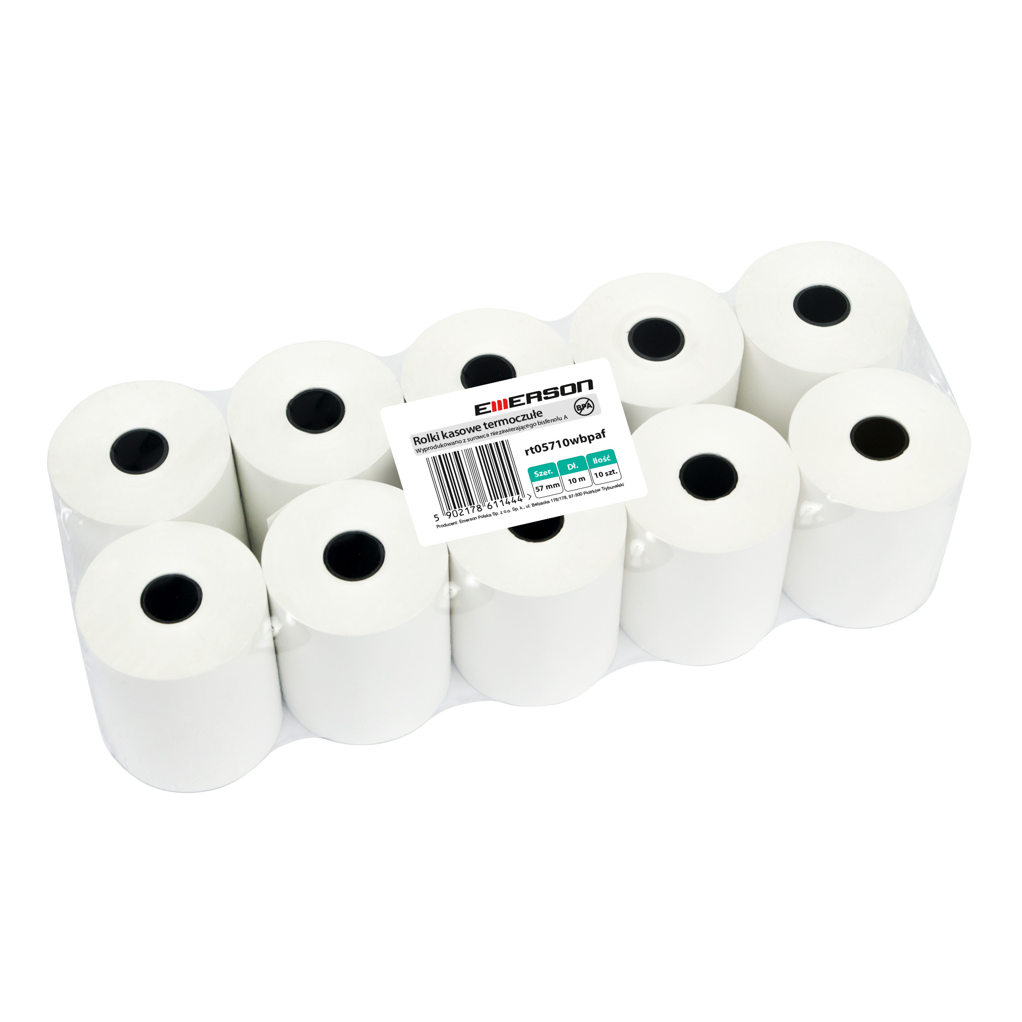 Rolka termiczna 57mm 10m 10szt. Emerson BPA free