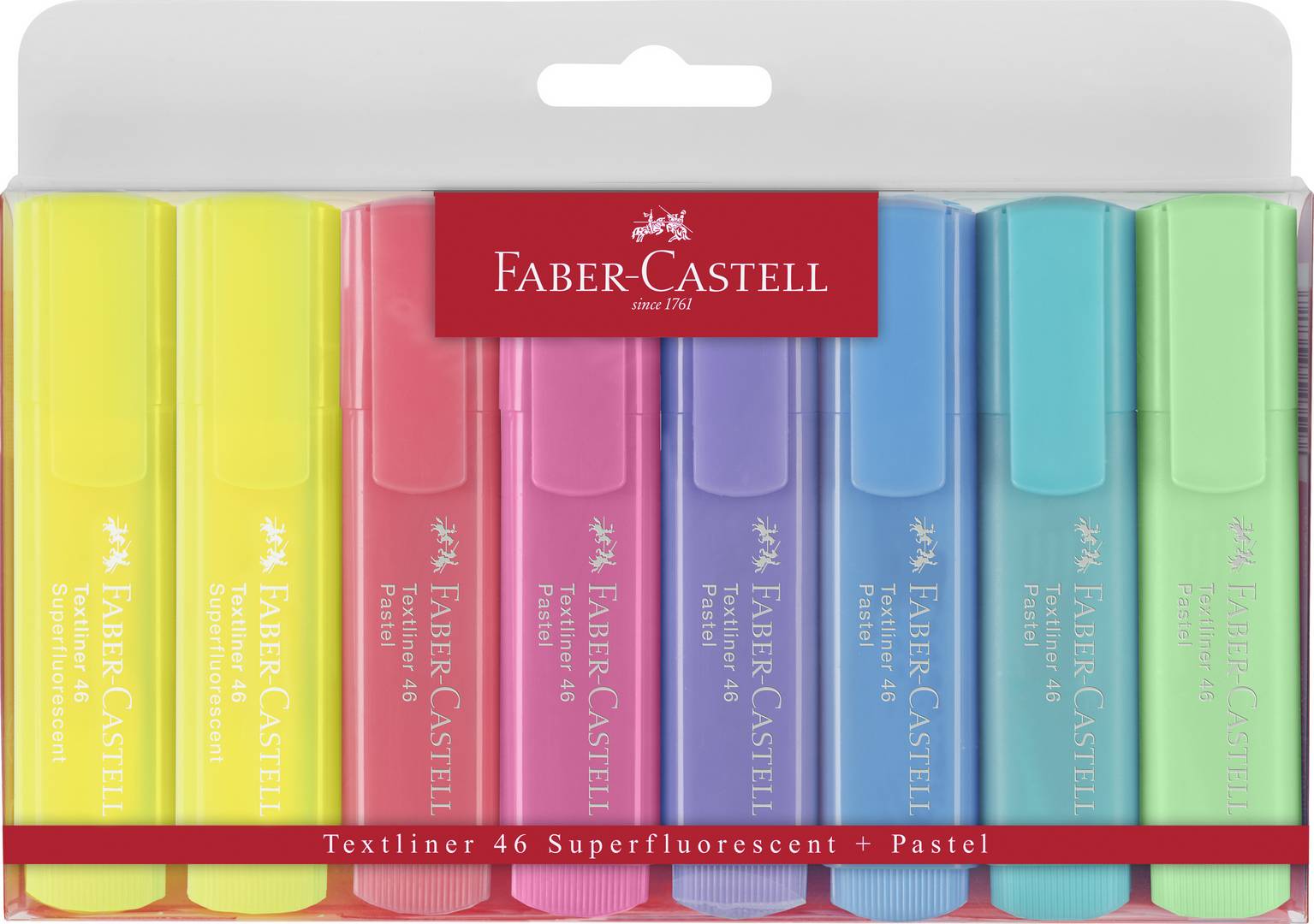 Zakreślacze pastelowe Faber Castell Textliner 8kol
