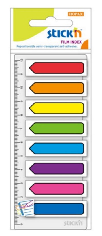 Zakładki indeksujące 45x12 8kol. strzałka Stick"N