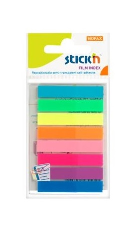 Zakładki indeksujące 45x8 8kol. neon Stick"N