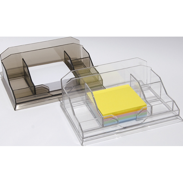 Przybornik wielofunkcyjny na biurko przezroczysty HAS