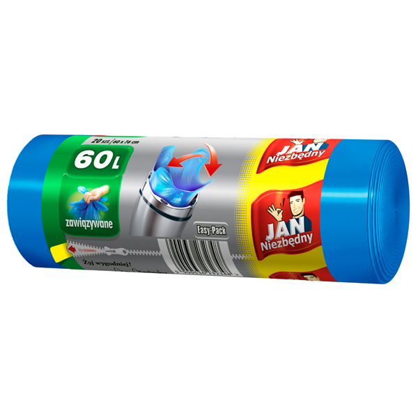 Worki na śmieci 60l 20szt Easy-pack Jan Niezbedny
