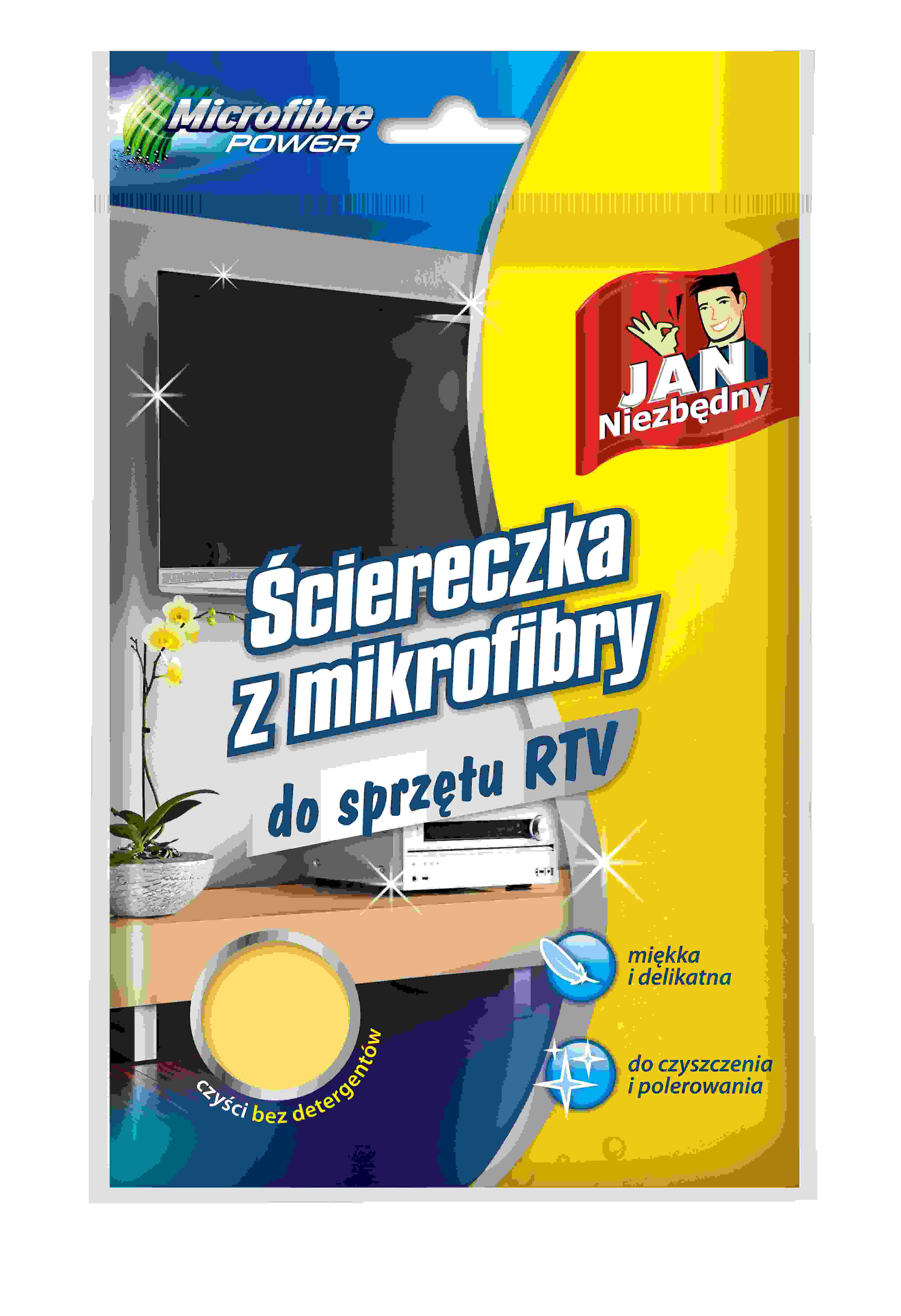 Ściereczka z mikrofibry do sprzętu RTV 1szt. Jan Niezbędny
