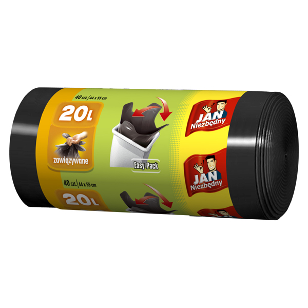 Worki na śmieci 20l 40szt. Easy-pack Jan Niezbedny
