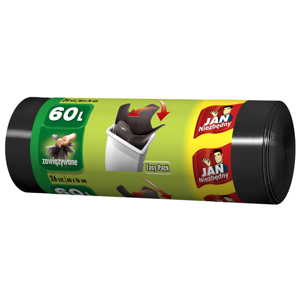 Worki na śmieci 60l 26szt. easy-pack Jan Niezbedny