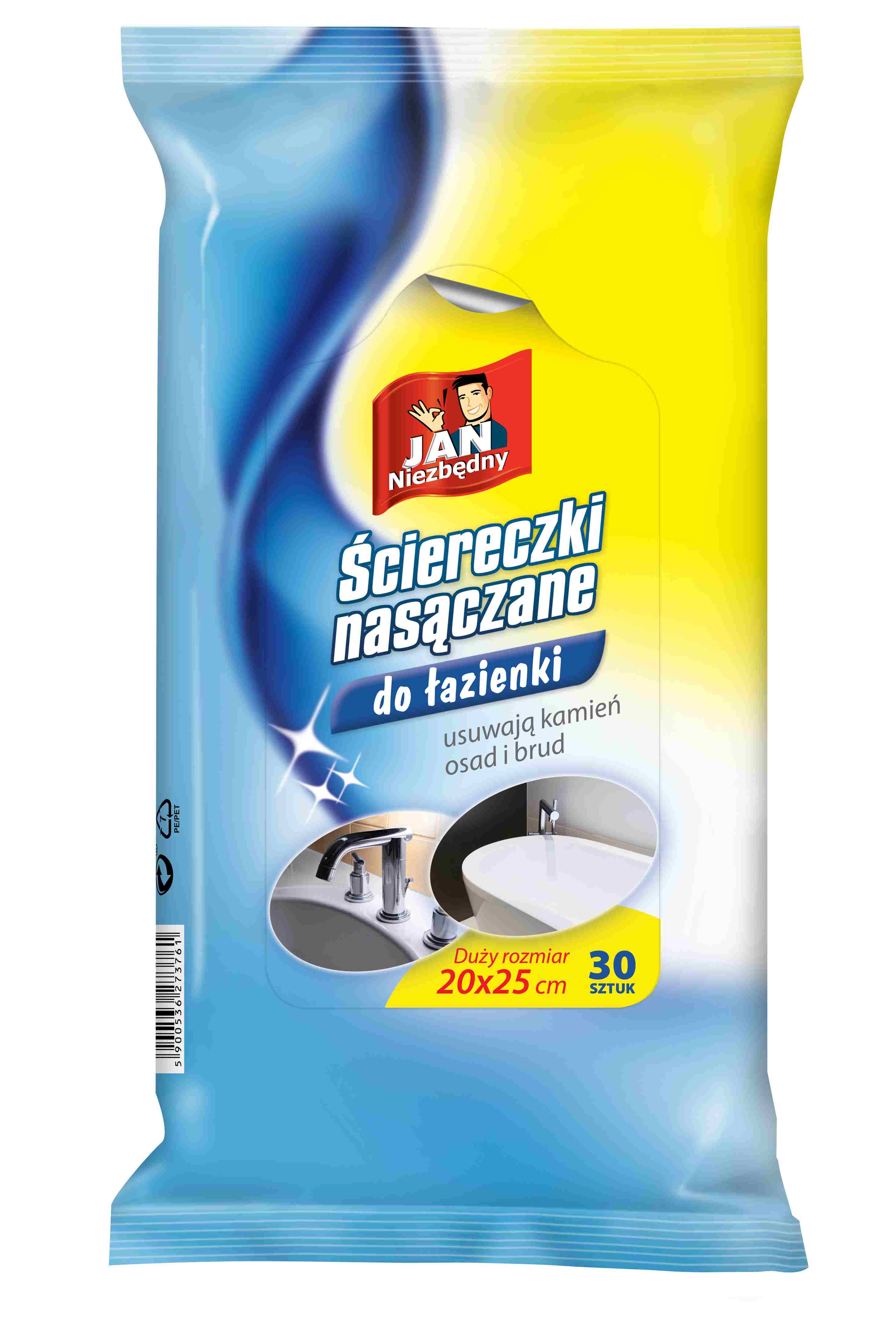 Ściereczki nasączone do łazienki 30szt. Jan Niezbędny