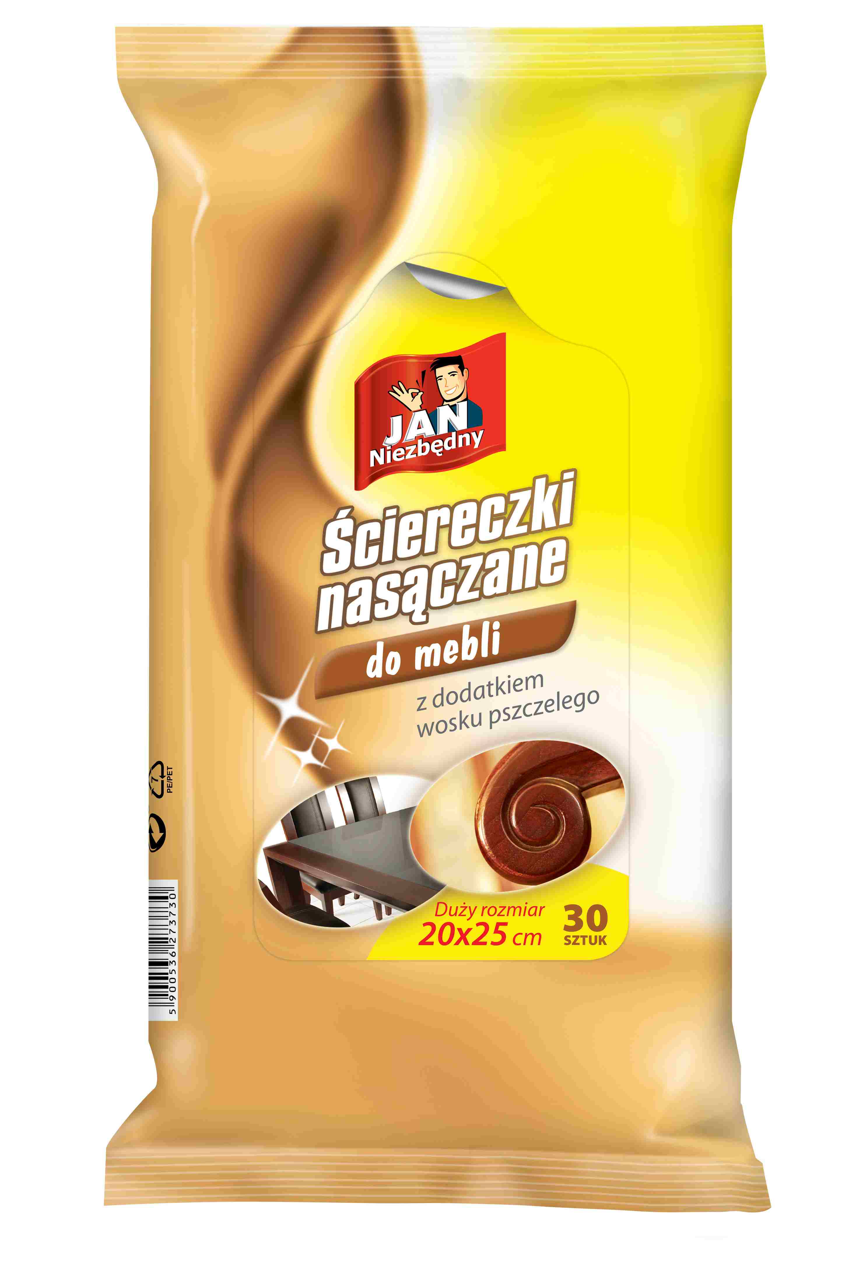 Ściereczki nasączone do mebli 30szt. Jan Niezbędny