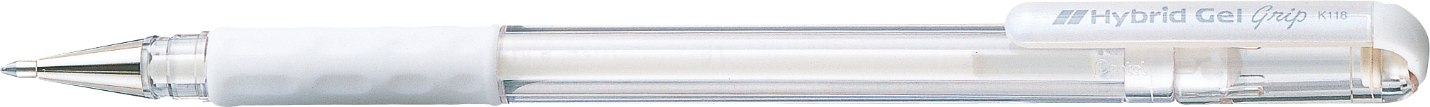 Długopis żelowy Pentel Hybrid Grip K118 biały
