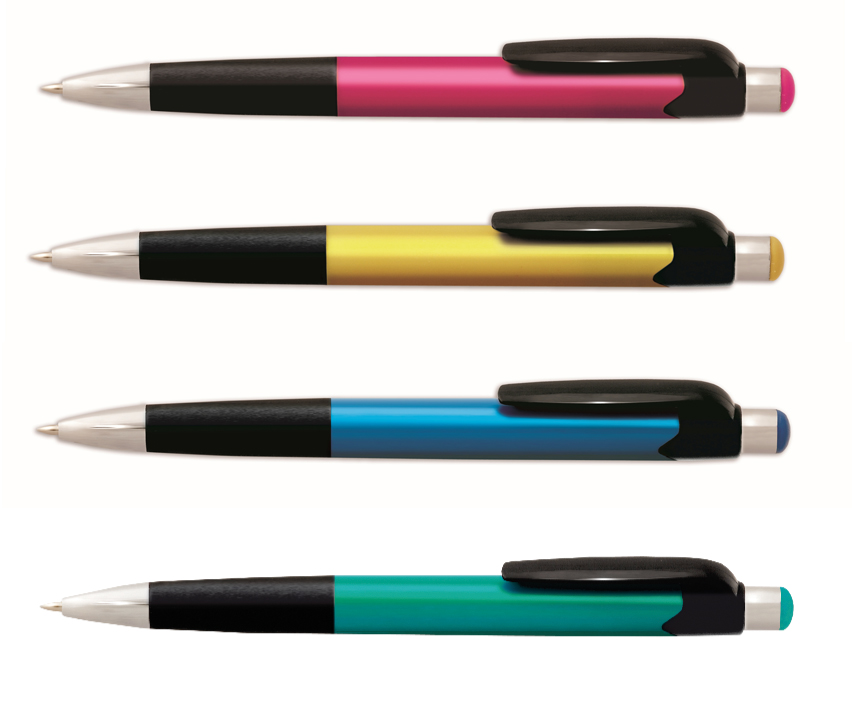 Długopis Tetis Spoko mix kolorów, niebieski wkład