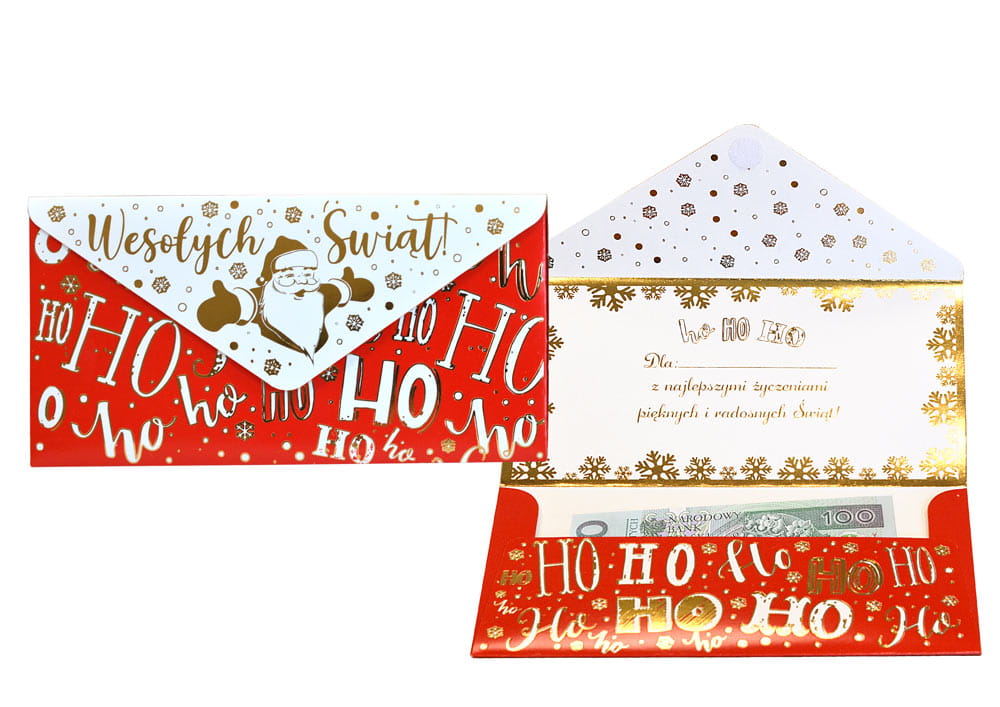 Koperta na pieniądze świąteczna mix wzorów KOP Passion Cards