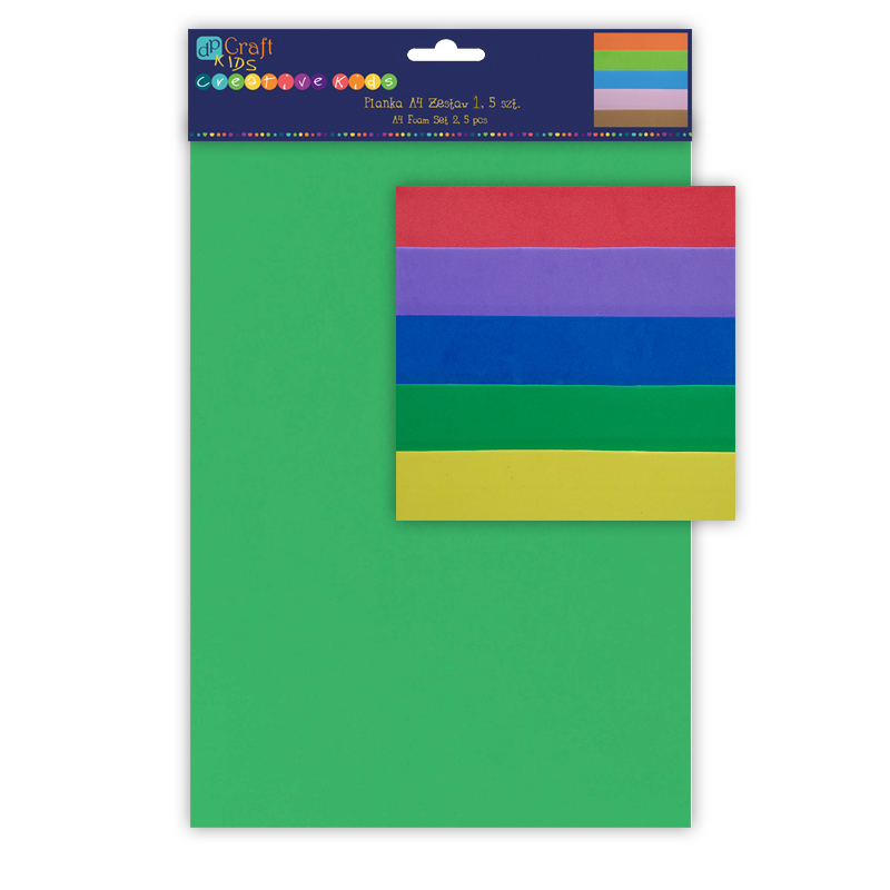 Pianka PVC A4 (5 szt.) mix kolor KSPI-001 Dalprint