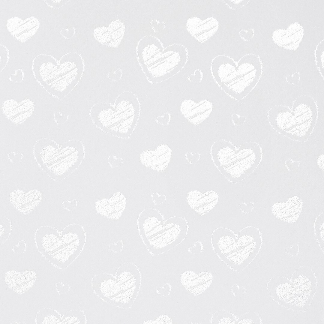 Karton ozdobny A4 20 arkuszy Małe serca biały  Argo 220g