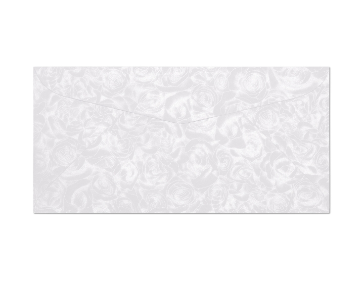 Koperta ozdobna DL róże biała 120g. 10 szt. Argo