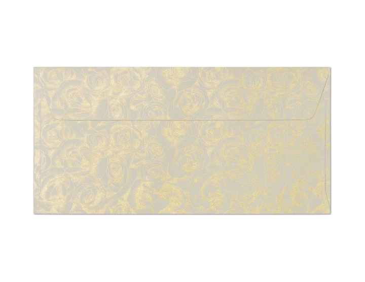 Koperta ozdobna DL róże kremowa 120g. 10 szt. Argo