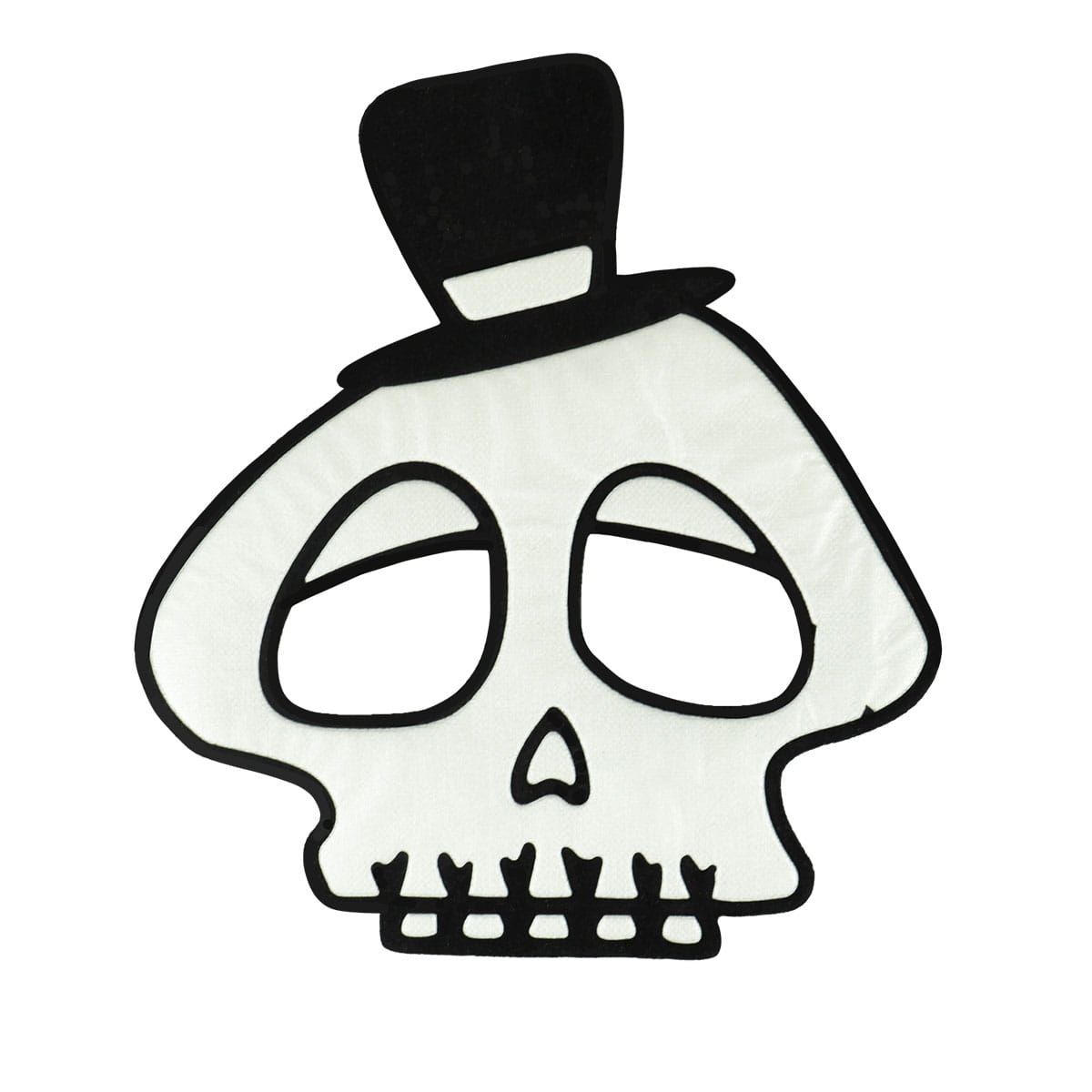 Maska na Halloween (flokowana) - Czaszka KM5593CZA Arpex