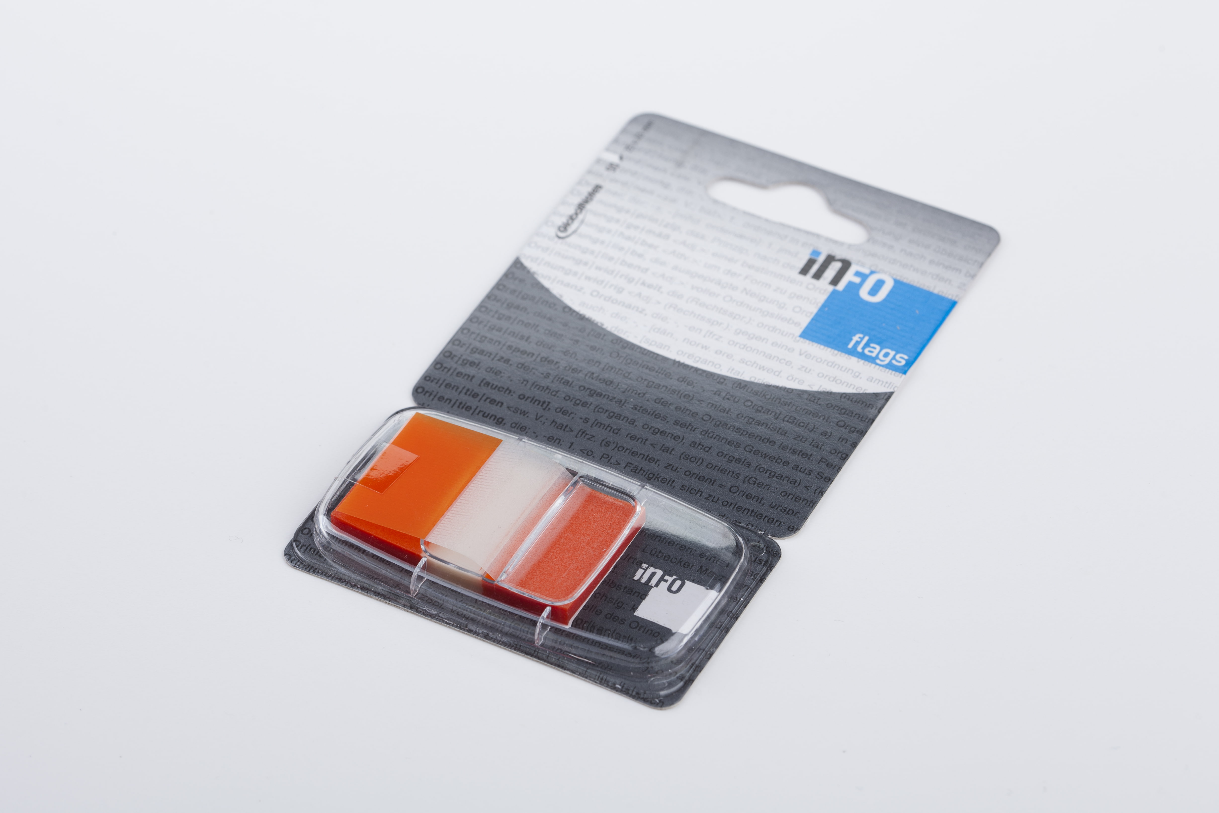 Zakładki indeksujące 25x43 50k. trans. pomarańczowe w podajniku Dalpo