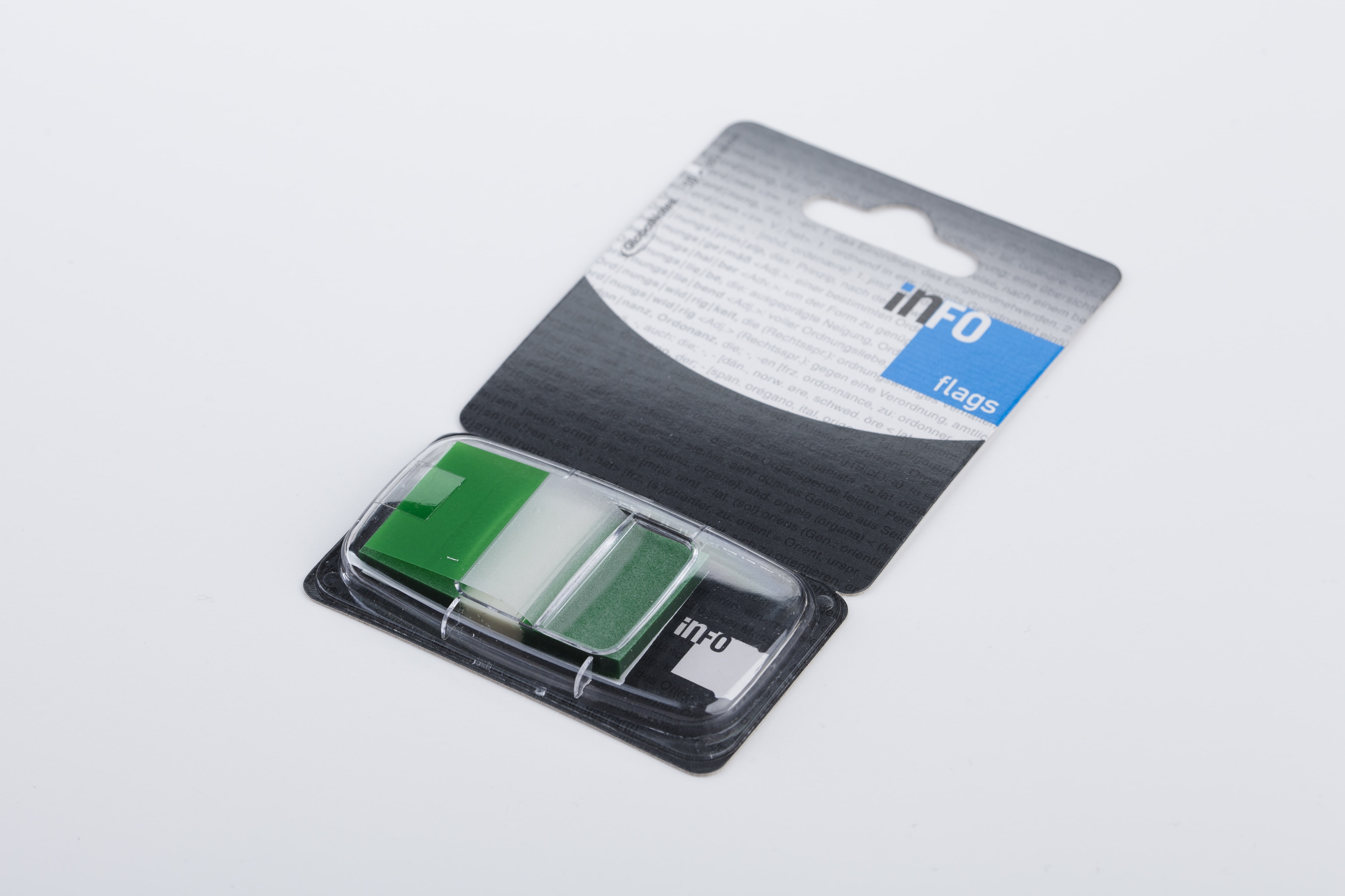 Zakładki indeksujące 25x43 50k. trans. zielone w podajniku Dalpo