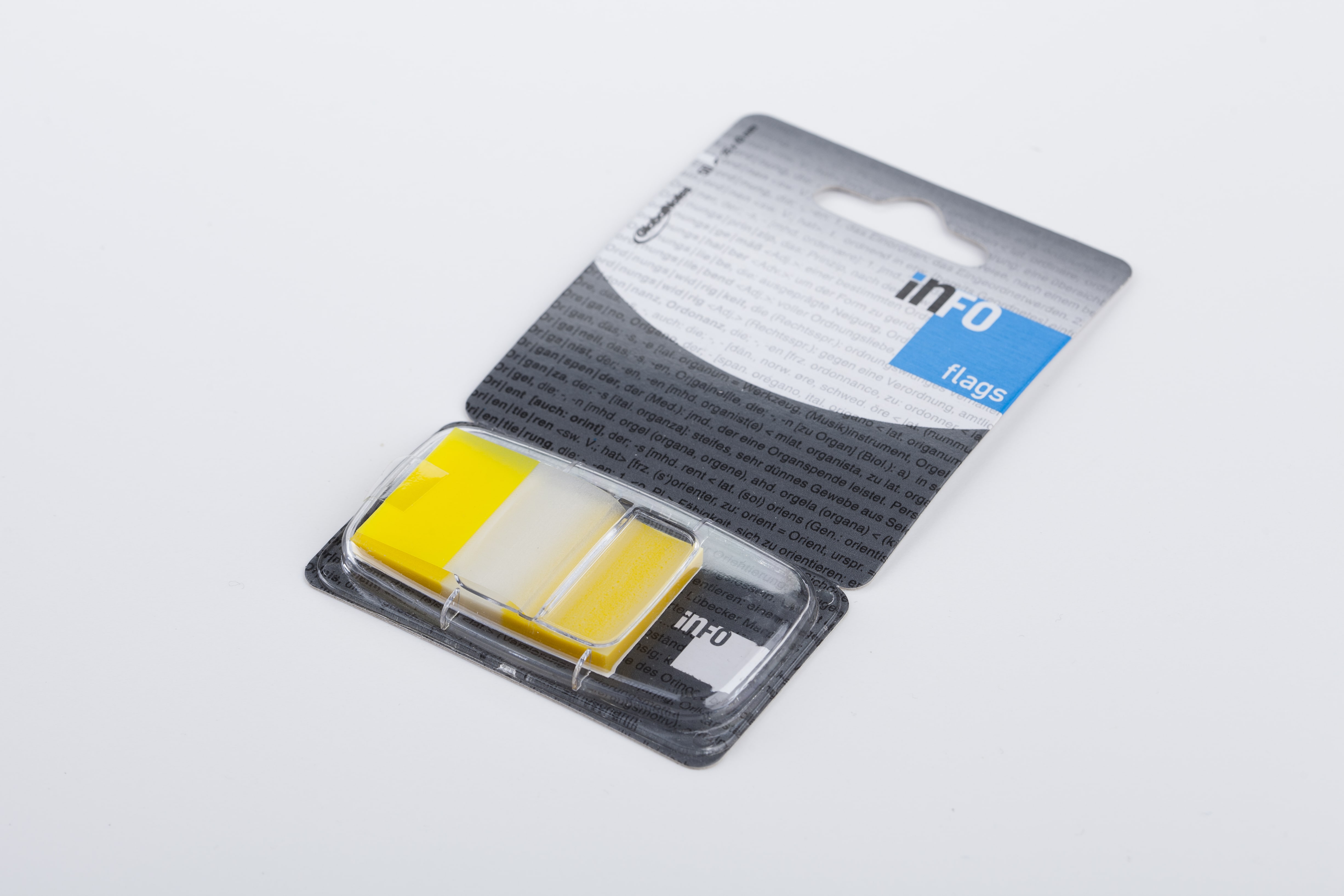 Zakładki indeksujące 25x43 50k. trans. żółte w podajniku Dalpo