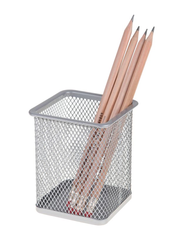 Kubek siatkowy kwadratowy srebrny NET