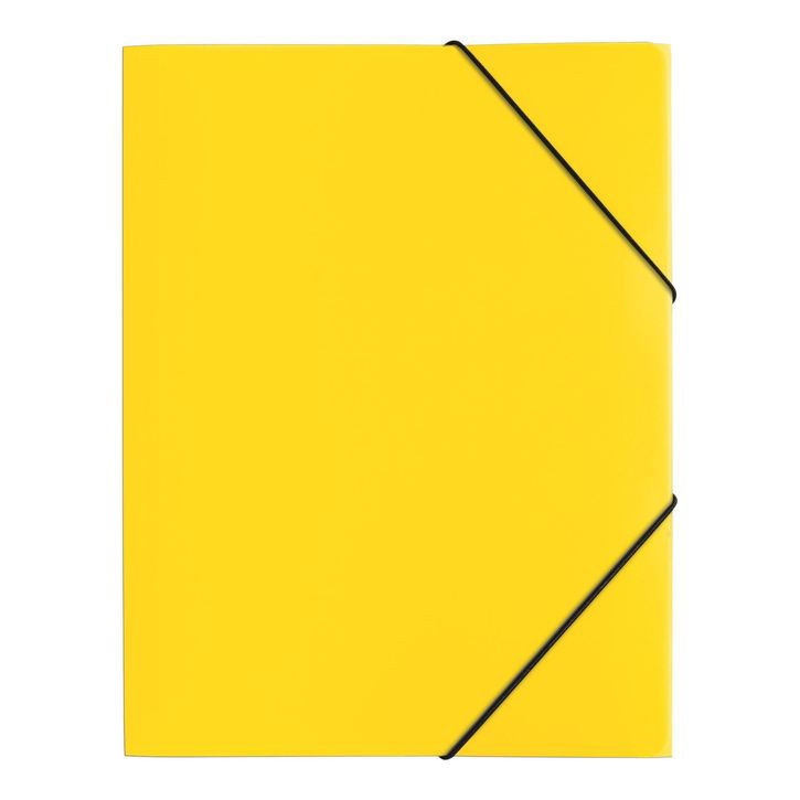 Teczka z gumką A4 PP 3 skrzydłowa żółta Pagna