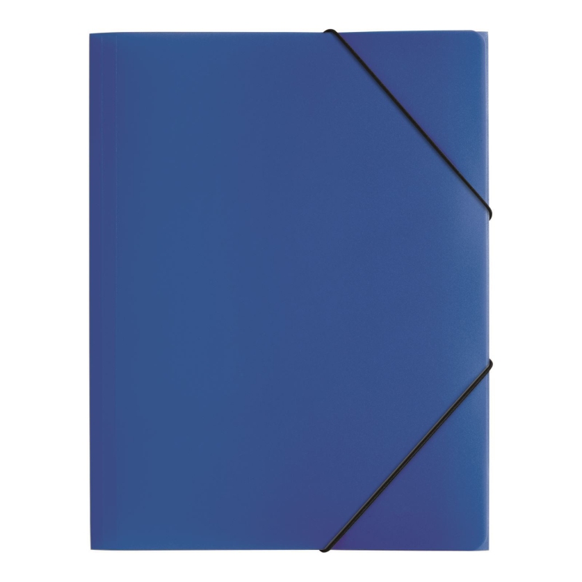 Teczka z gumką A4 PP 3 skrzydłowa niebieska Pagna