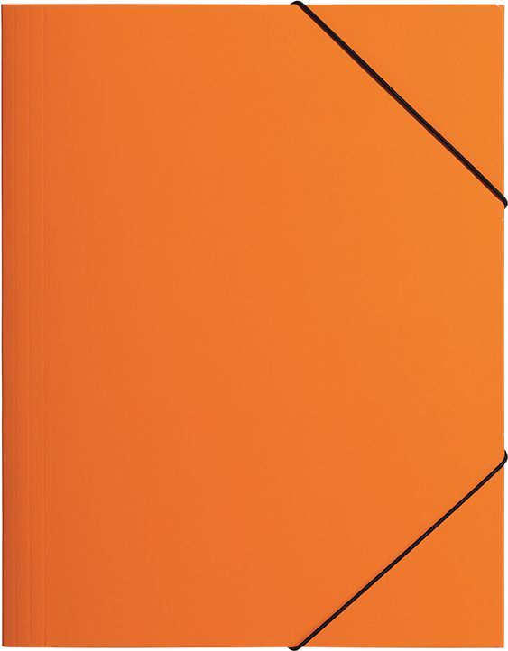 Teczka z gumką A4 Trend PP 3 skrzydłowa pomarańczowa