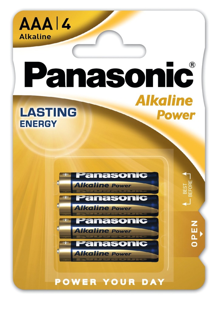 Bateria Panasonic alkaliczna LR03 AAA (4) GOLS
