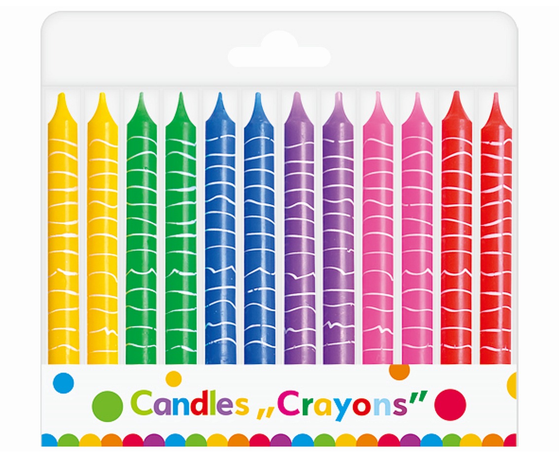 Świeczki urodzinowe "Kredki" 12/12 8cm PF-SUK12 GoDan