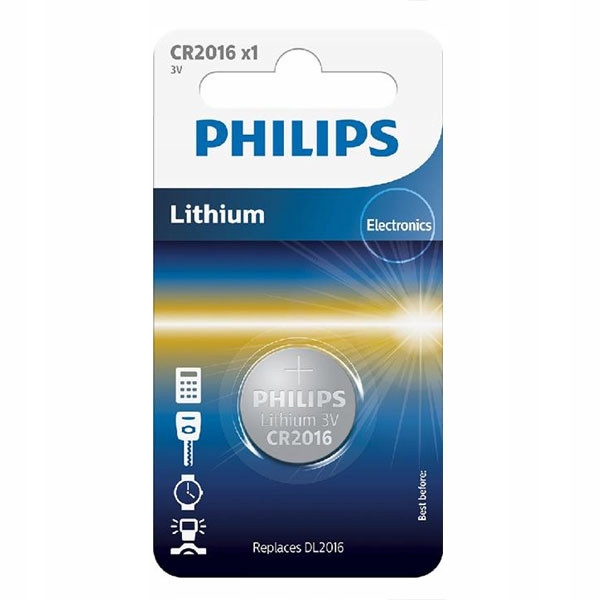 Bateria PHILIPS litowa CR 2016  3V (1) blister