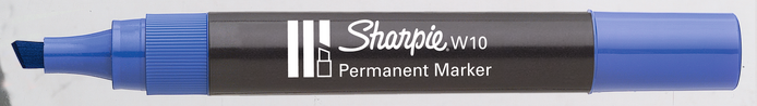 Marker permanentny Sharpie W10 ścięty niebieski