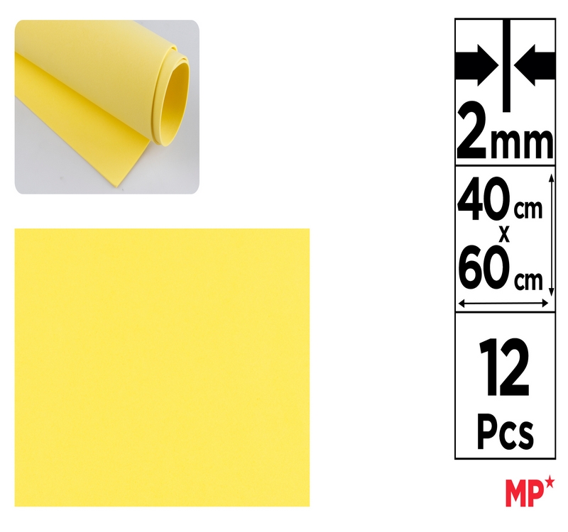 Pianka dekoracyjna EVA 40X60CM żółta PN543 MP
