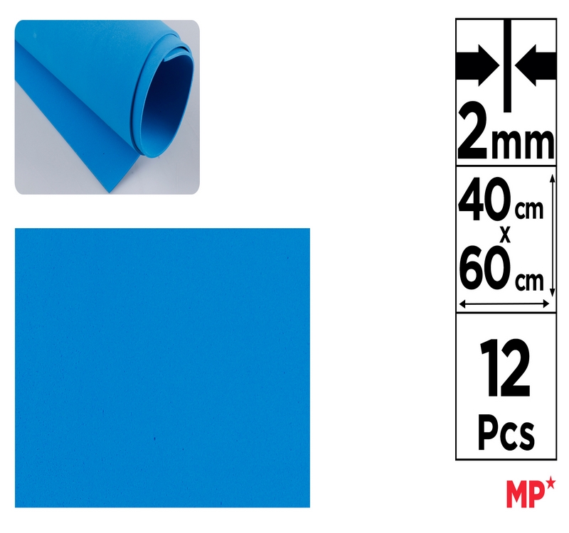 Pianka dekoracyjna EVA 40X60CM błękitna PN550 MP