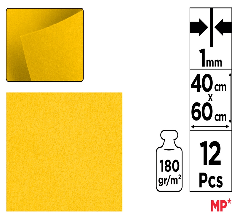 Filc dekoracyjny 40X60CM złocistożółty PN664 MP
