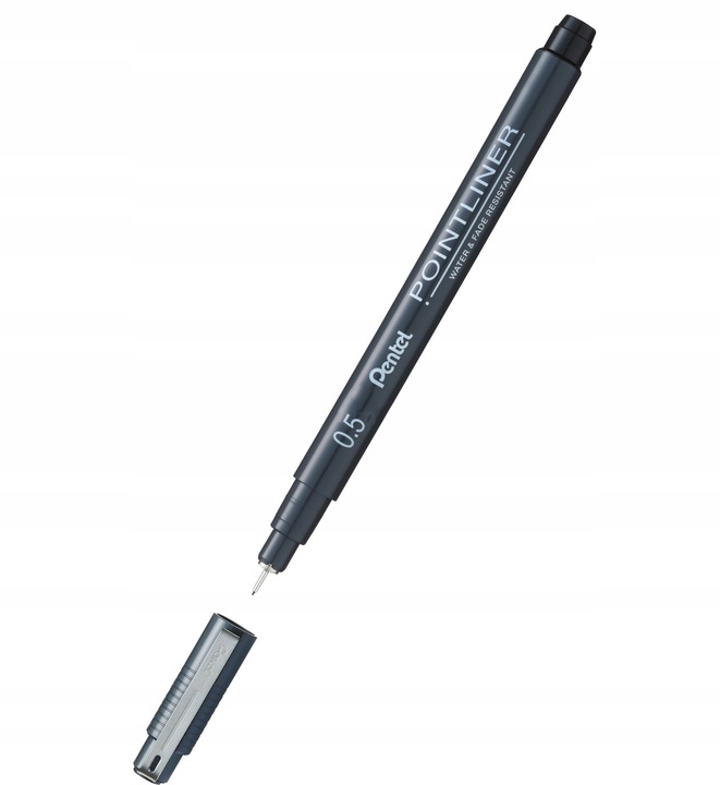 Cienkopis Pointliner 0.5 czarny  Pentel