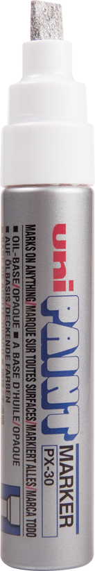 Marker olejowy PX-30 Uni srebrny ścięty