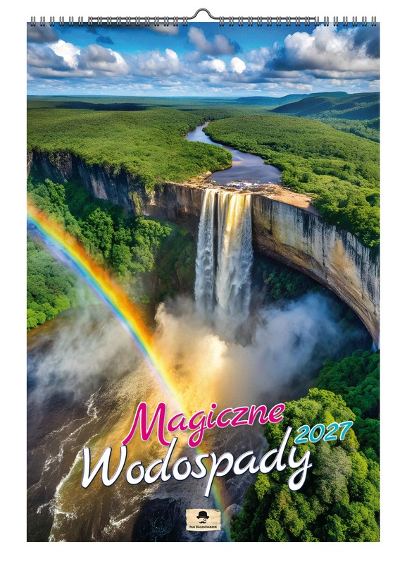 Kalendarz A3 VD.13 Magiczne wodospady Pan Kalendarzyk